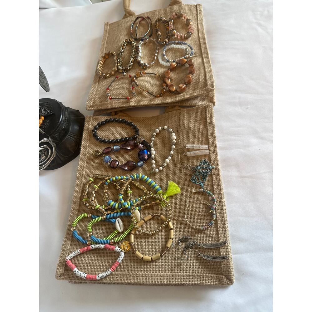 Mixed Lot Boho-Style Jewelry Necklaces, Bracelets, Earrings Boho Jewelry Bundle - Picture 3 of 11